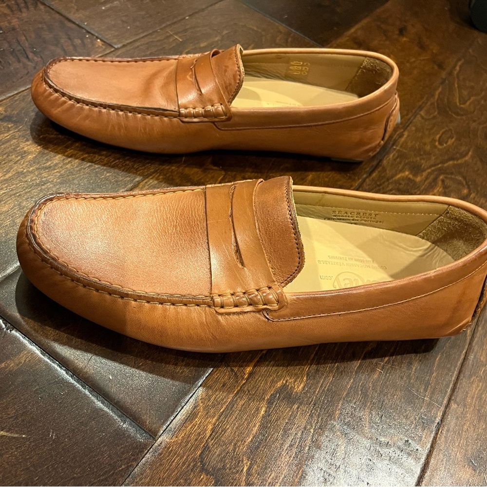 Tan Leather Slip-On Loafers (never worn)